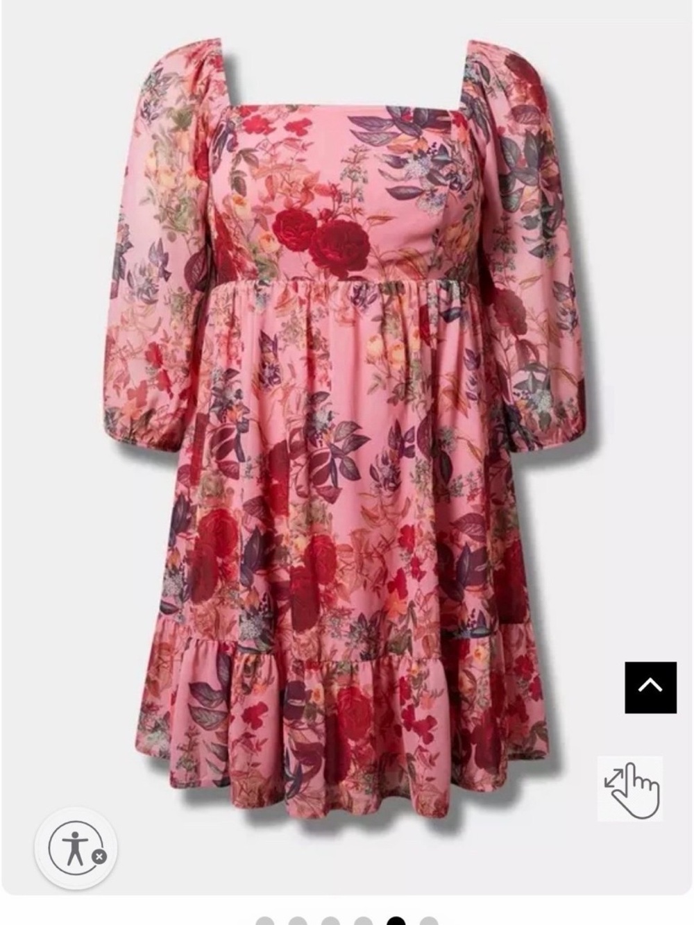 NWT Chiffon Tiered Mini Dress in Alexis Floral Pink - Size 4